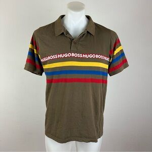 Hugo Boss Logo Striped Polo Shirt